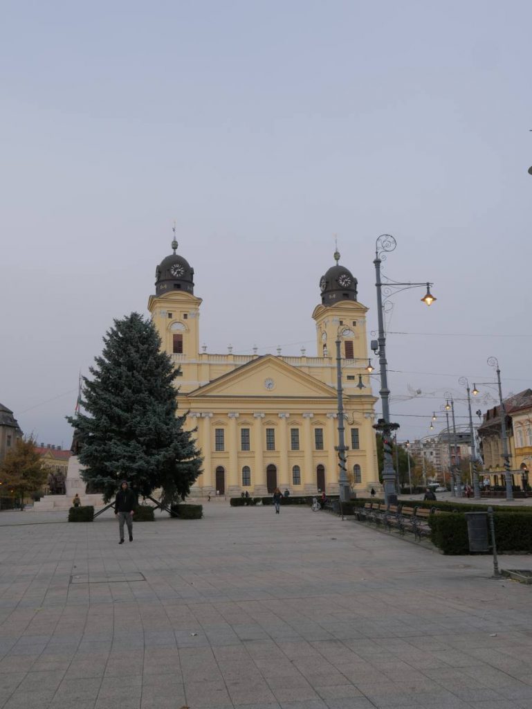 Debrecen karácsonyfája 2020. november 20-án. Fotó: Muszka Tamás