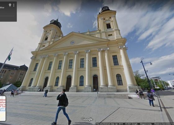 Google Street View a debreceni Nagytemplommal
