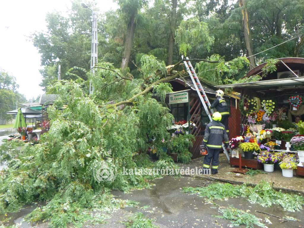 Számos helyen okozott károkat a heves zivatar