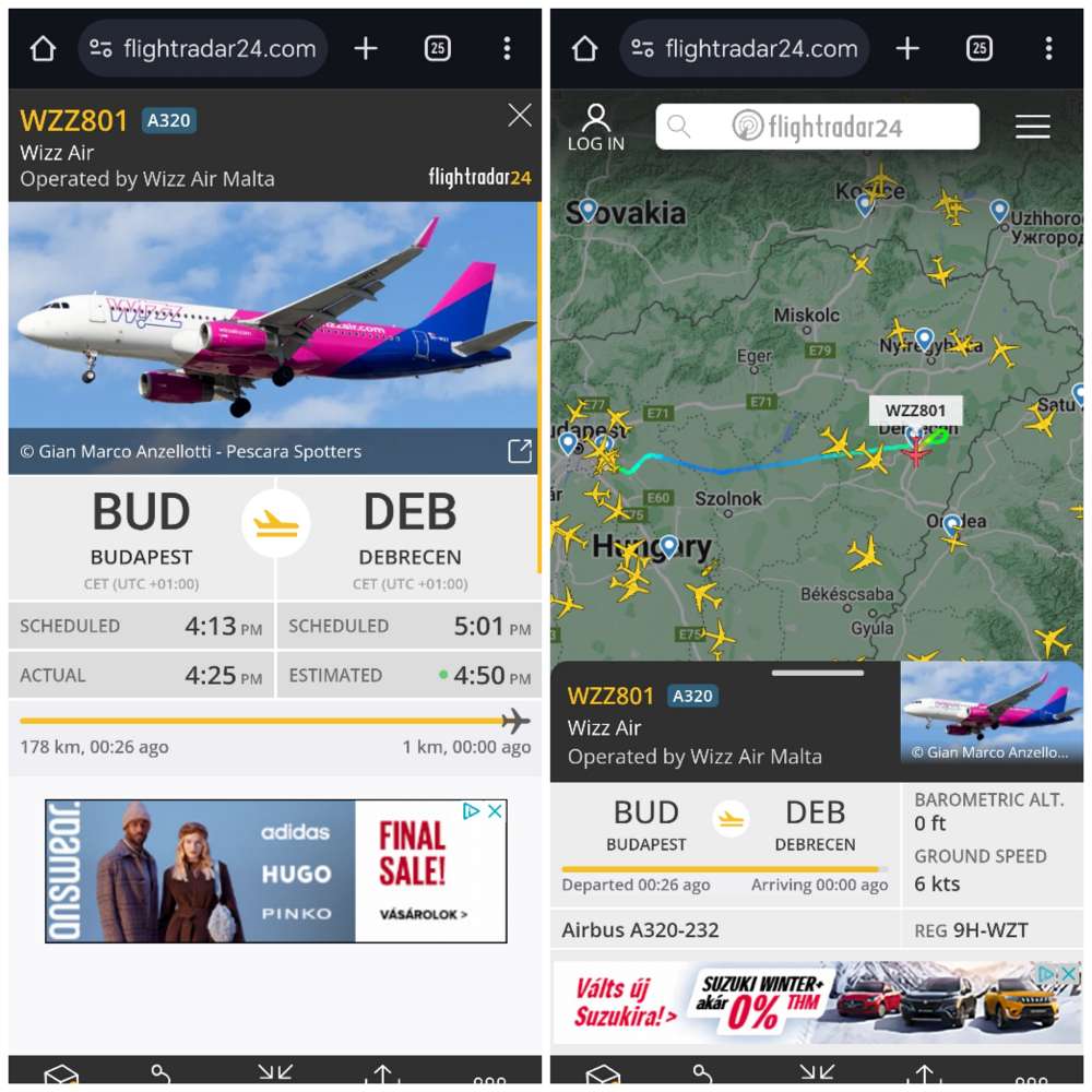 25 perc alatt Budapestről Debrecenbe? Közvetlenül repült a Wizz Air