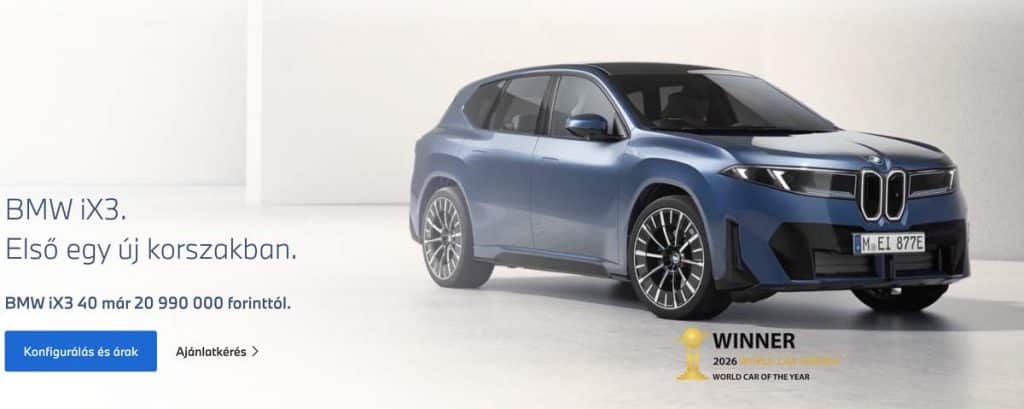 Olcsóbb lett az új debreceni BMW iX3 40