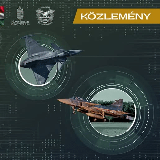 A Magyar Honvédség lakossági közleménye kiképző repülésekről, Gripen vadászgépekkel